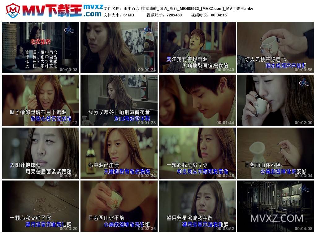 雨中百合-唯我独醉_国语_流行_MB408922